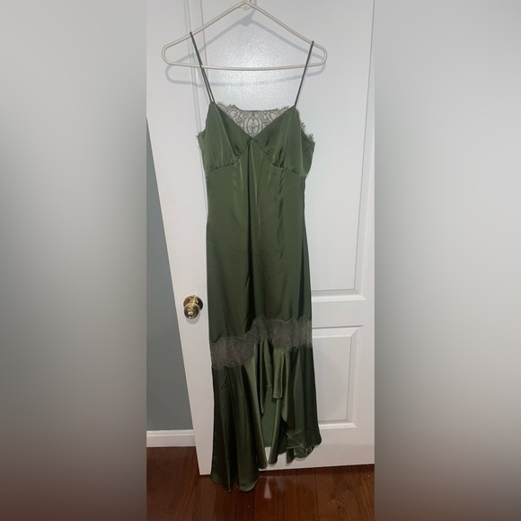 New! SACHIN + BABI x Anthropologie Candace Satin Lace Slip Dress 💚 0 and 4 NWT!! - Picture 10 of 16